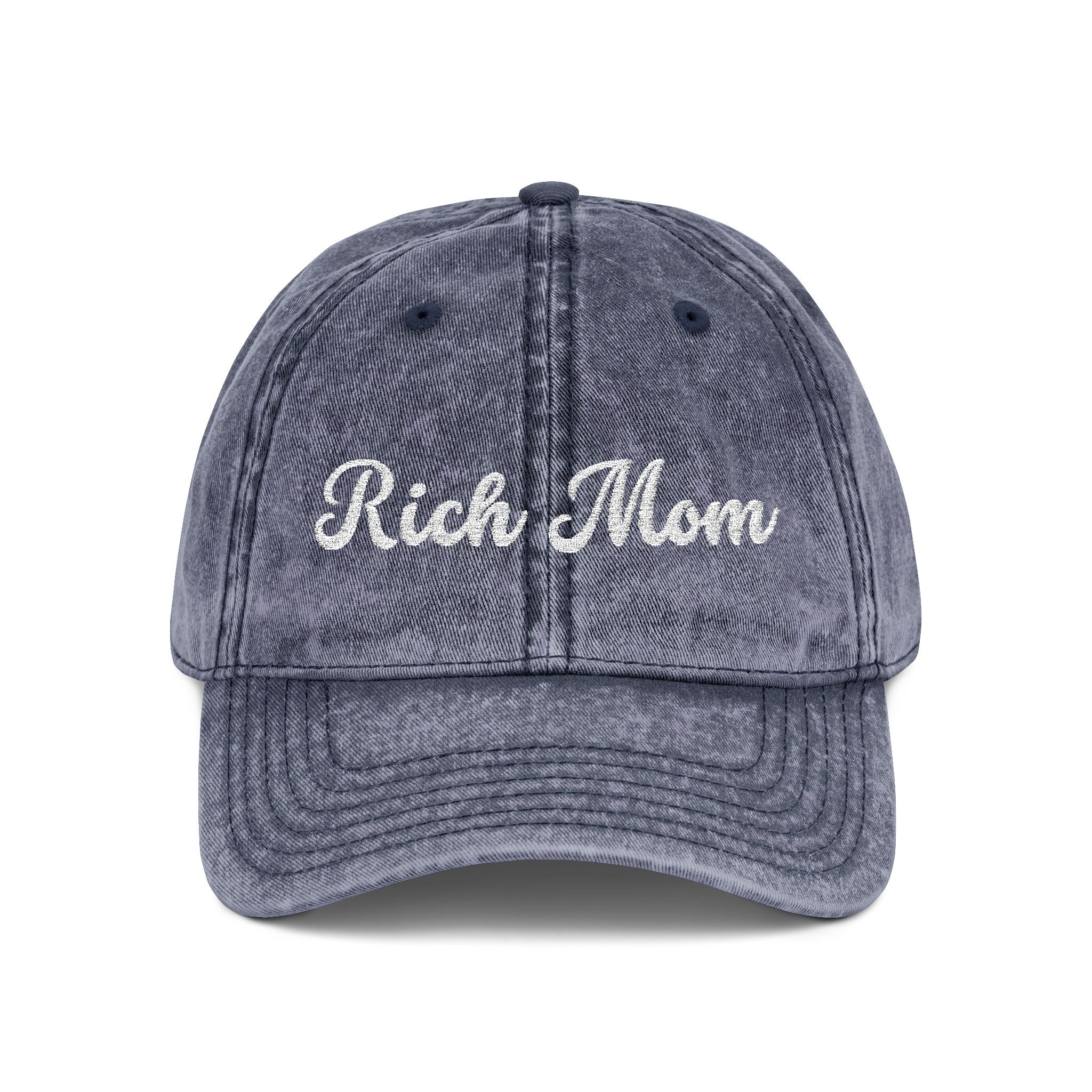Rich Mom Vintage Cap, Embroidery Ajustable Cap