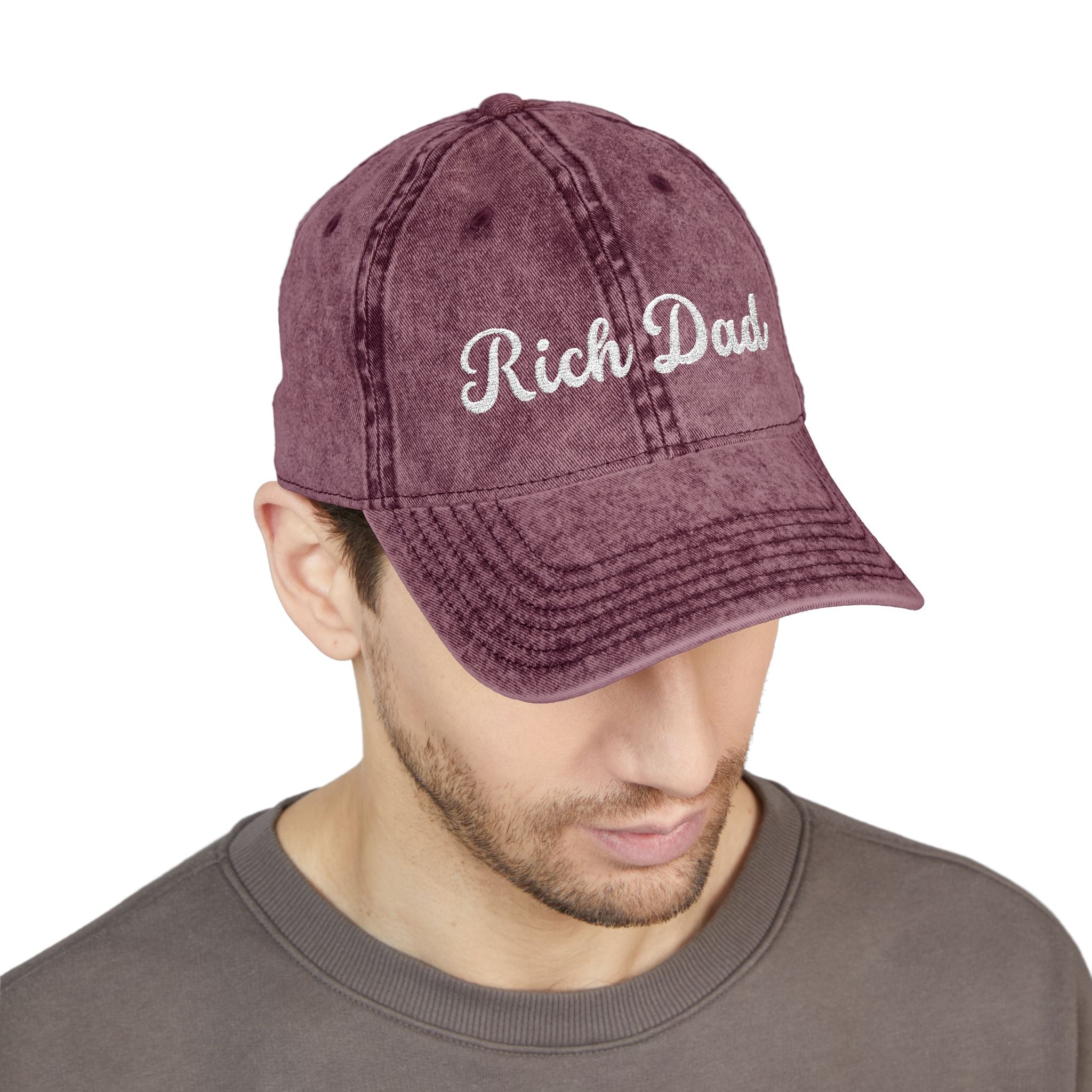 Rich Dad Vintage Cap, Embroidery Adjustable Cap