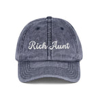 Rich Aunt Vintage Cap, Embroidery Adjustable Cap