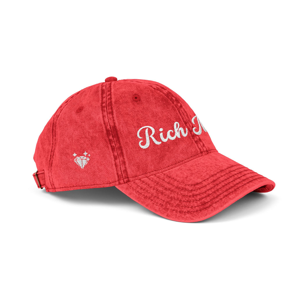 Rich Mom Vintage Cap, Embroidery Ajustable Cap