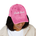 Rich Aunt Vintage Cap, Embroidery Adjustable Cap
