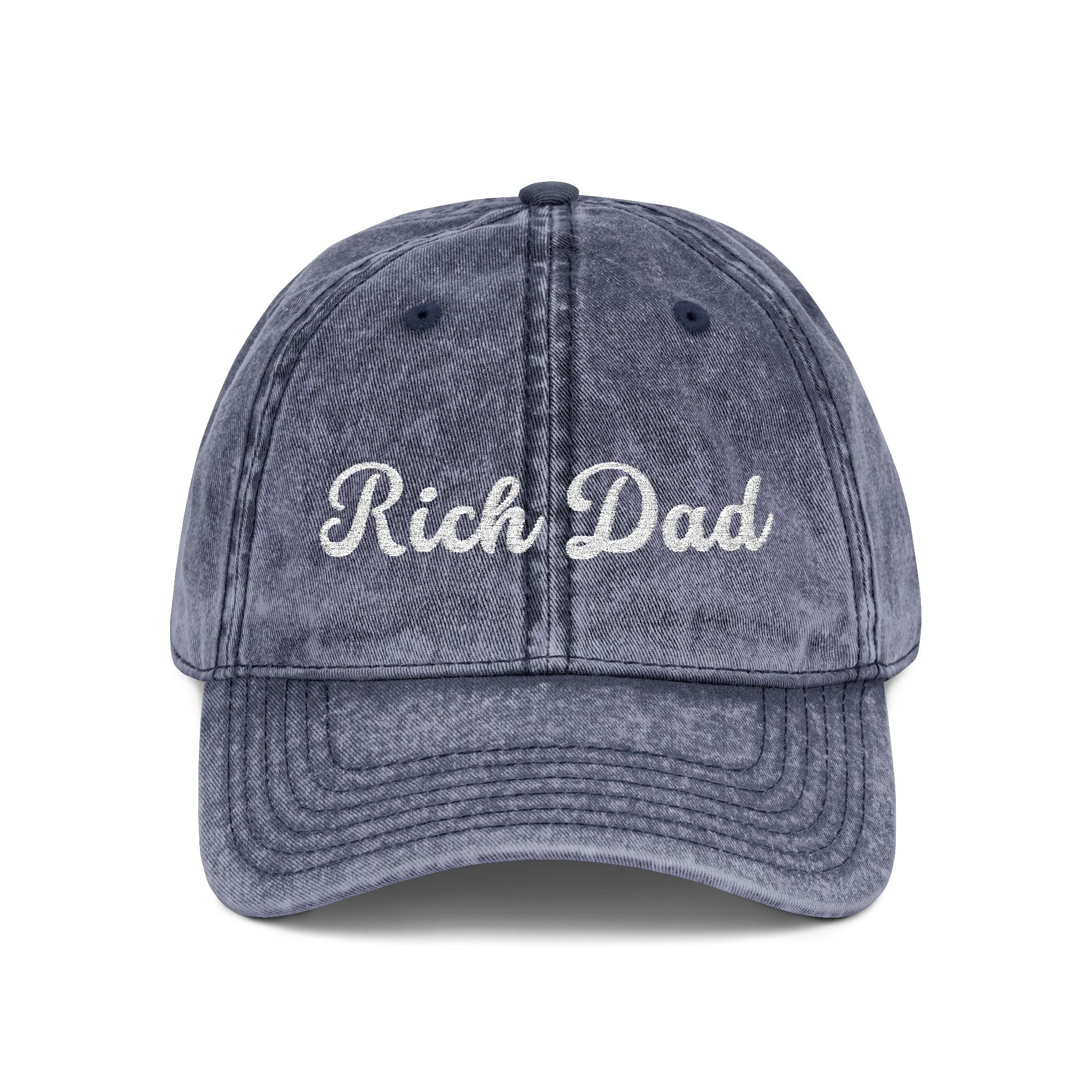 Rich Dad Vintage Cap, Embroidery Adjustable Cap