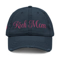 Rich Mom Distressed Embroidery Cap
