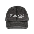 Rich Girl Vintage Cap, Embroidery Adjustable Cap