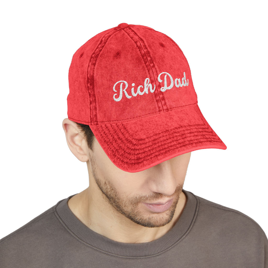 Rich Dad Vintage Cap, Embroidery Adjustable Cap