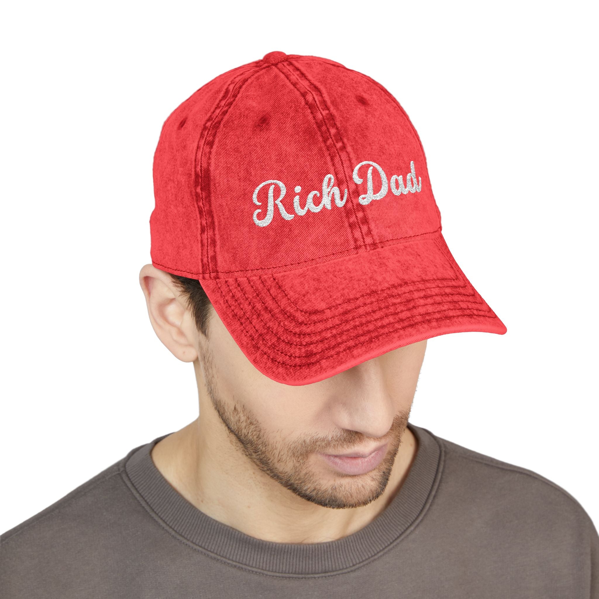 Rich Dad Vintage Cap, Embroidery Adjustable Cap