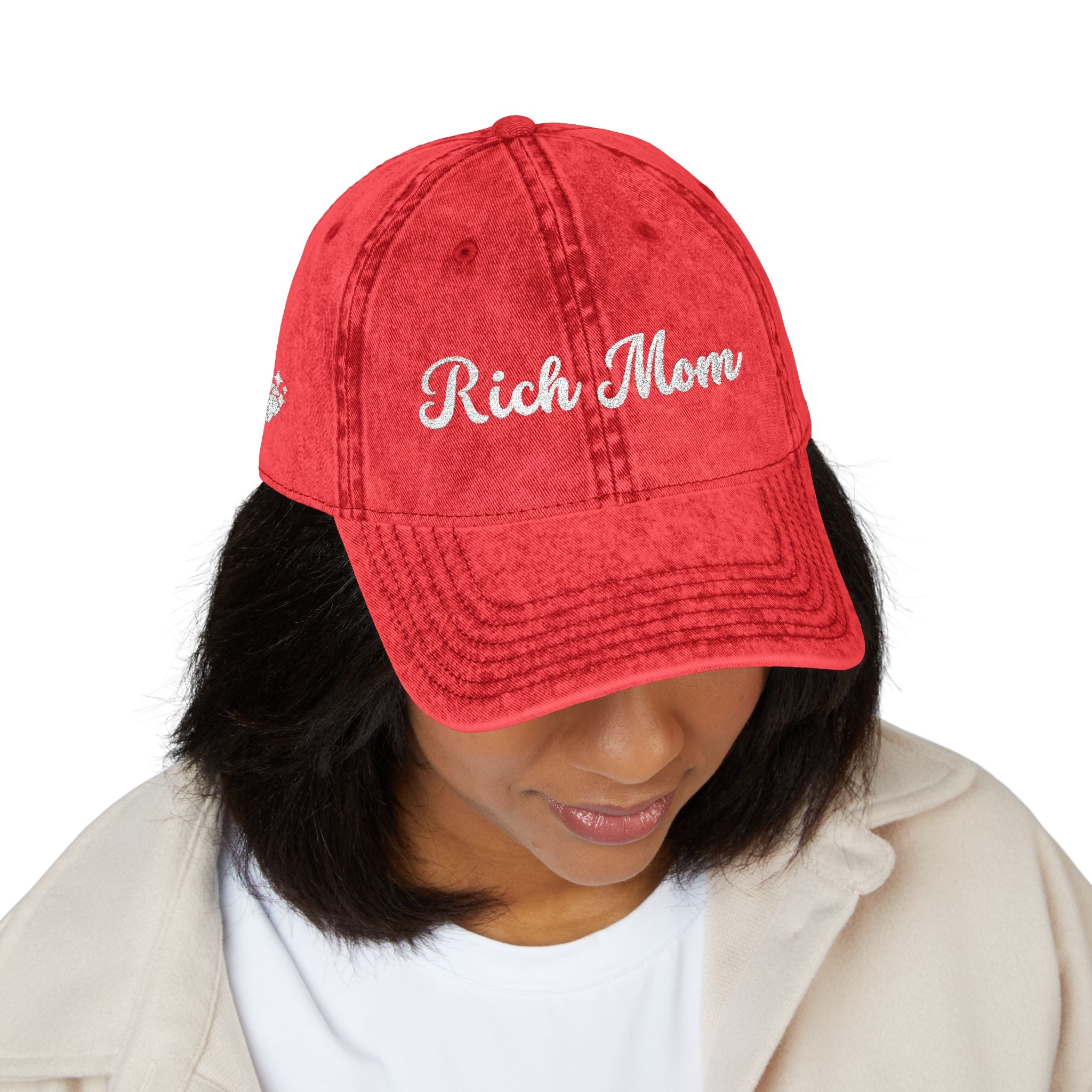 Rich Mom Vintage Cap, Embroidery Ajustable Cap