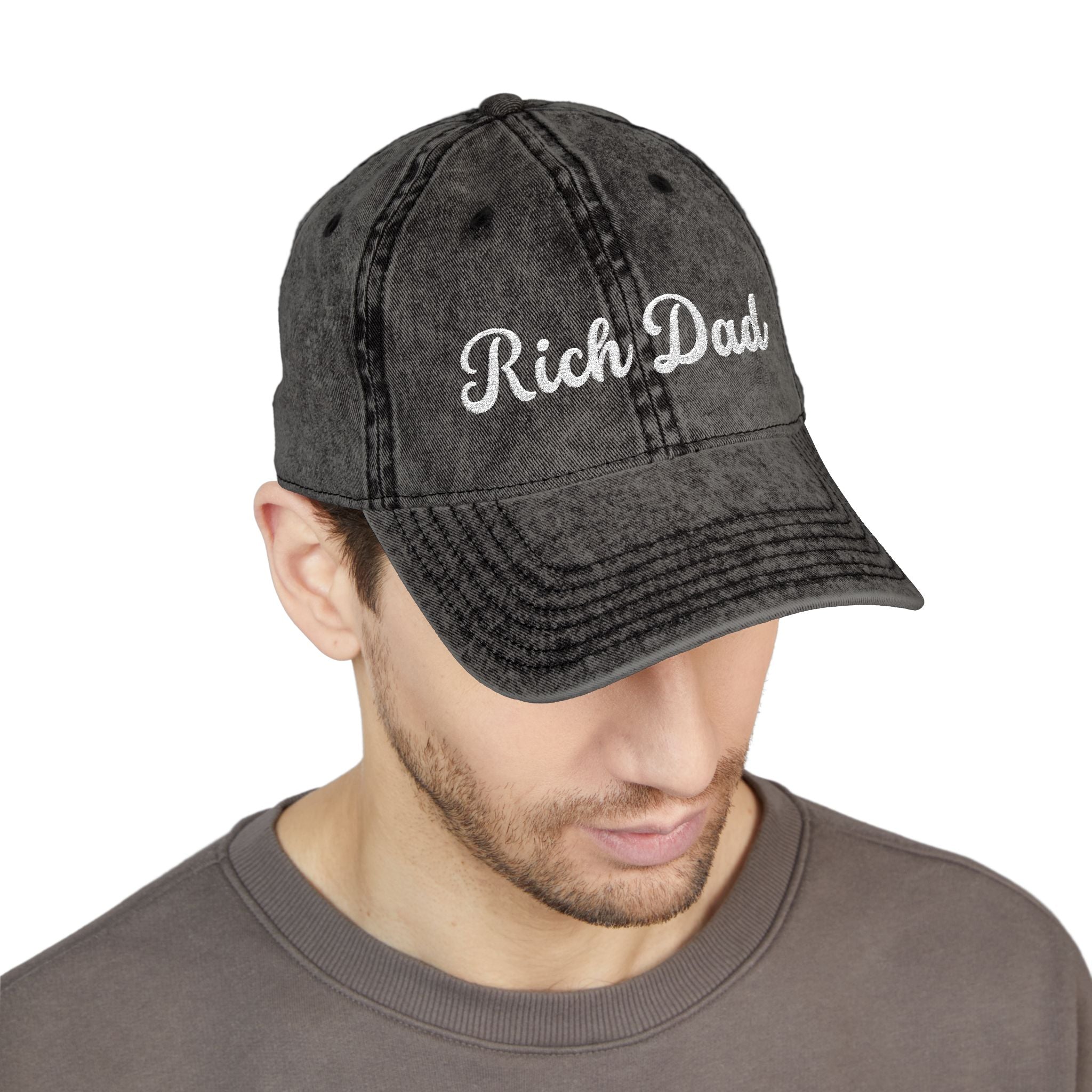 Rich Dad Vintage Cap, Embroidery Adjustable Cap