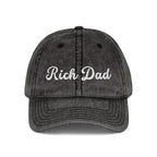 Rich Dad Vintage Cap, Embroidery Adjustable Cap