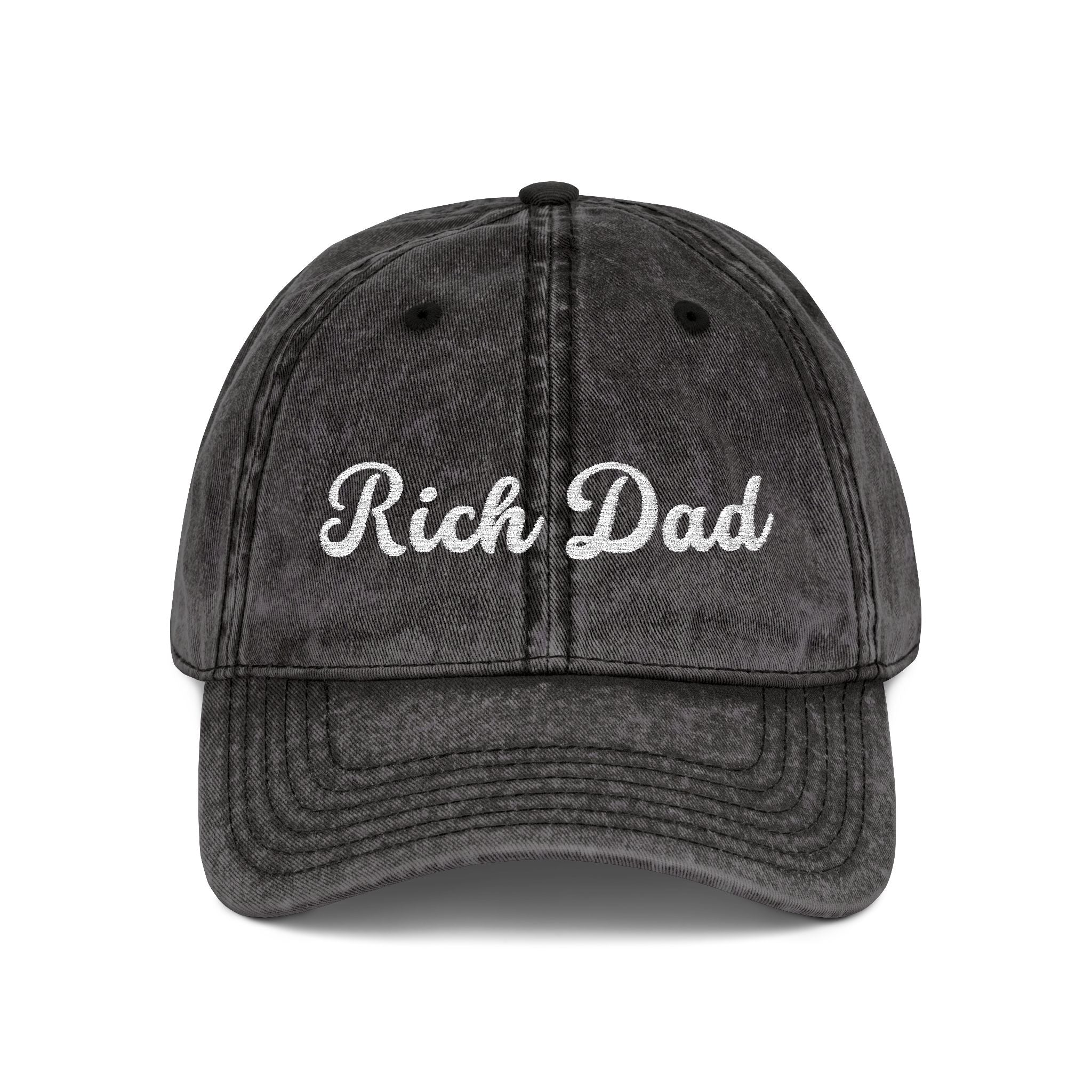 Rich Dad Vintage Cap, Embroidery Adjustable Cap