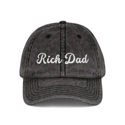 Rich Dad Vintage Cap, Embroidery Adjustable Cap