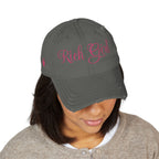 Rich Girl Distressed Embroidery Cap