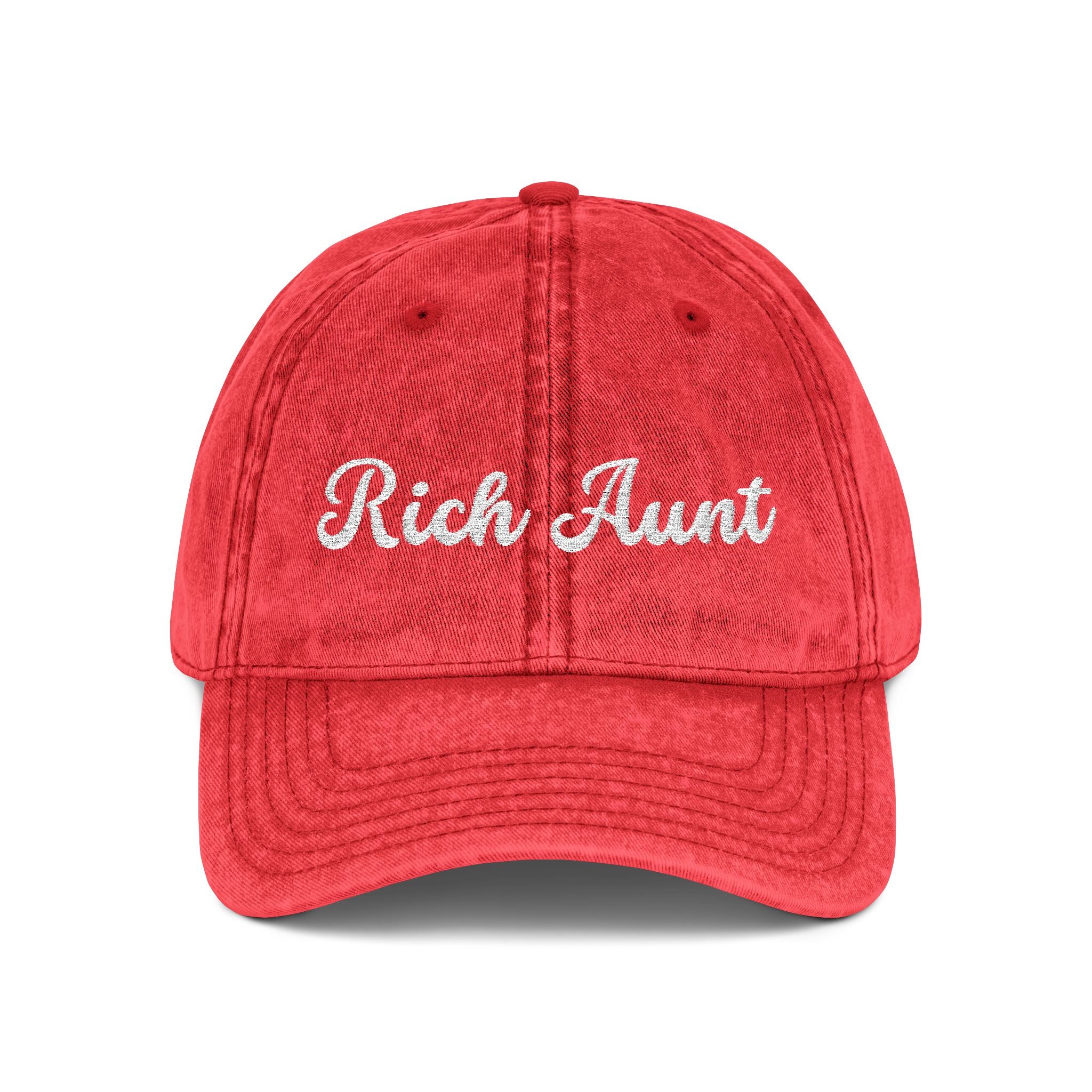 Rich Aunt Vintage Cap, Embroidery Adjustable Cap