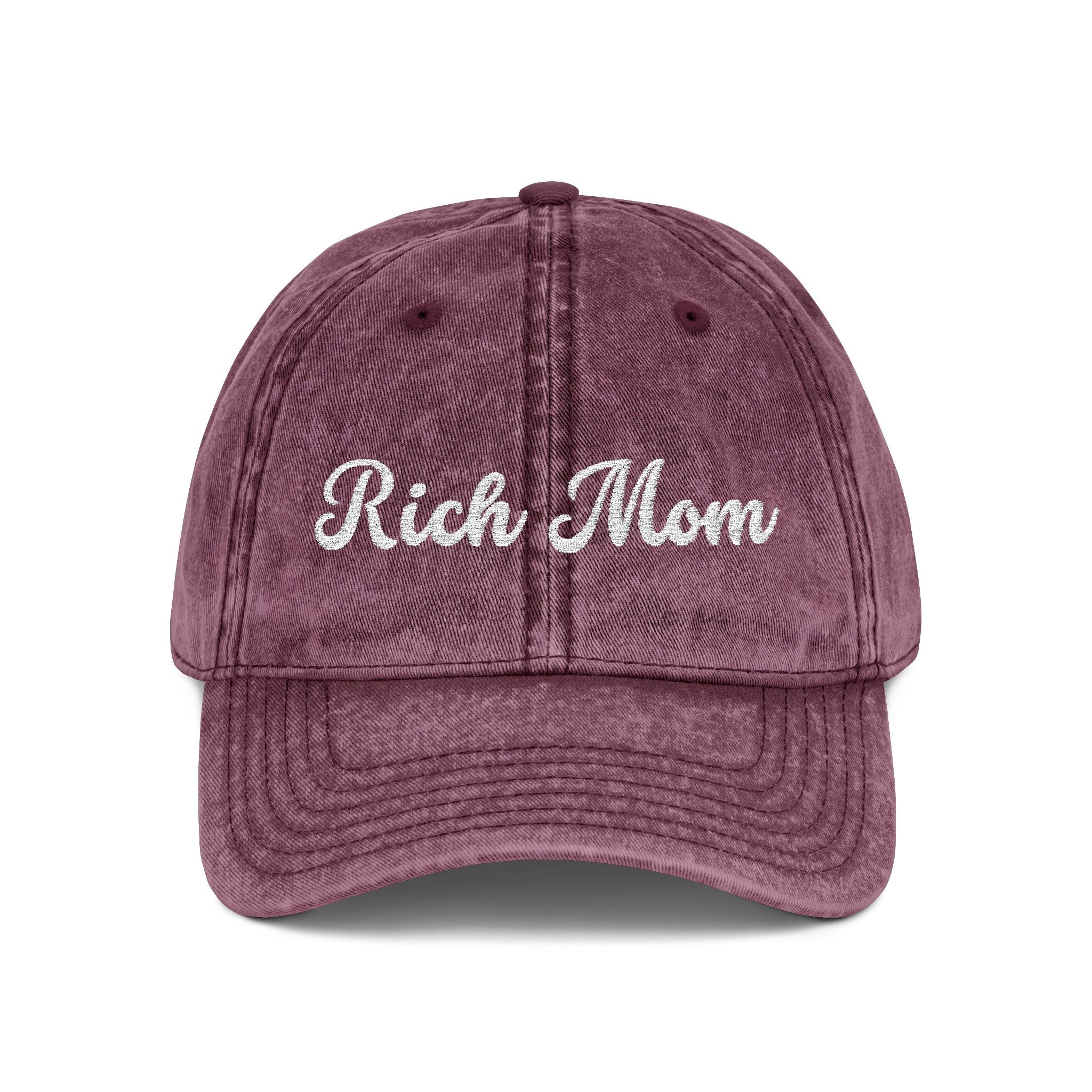 Rich Mom Vintage Cap, Embroidery Ajustable Cap