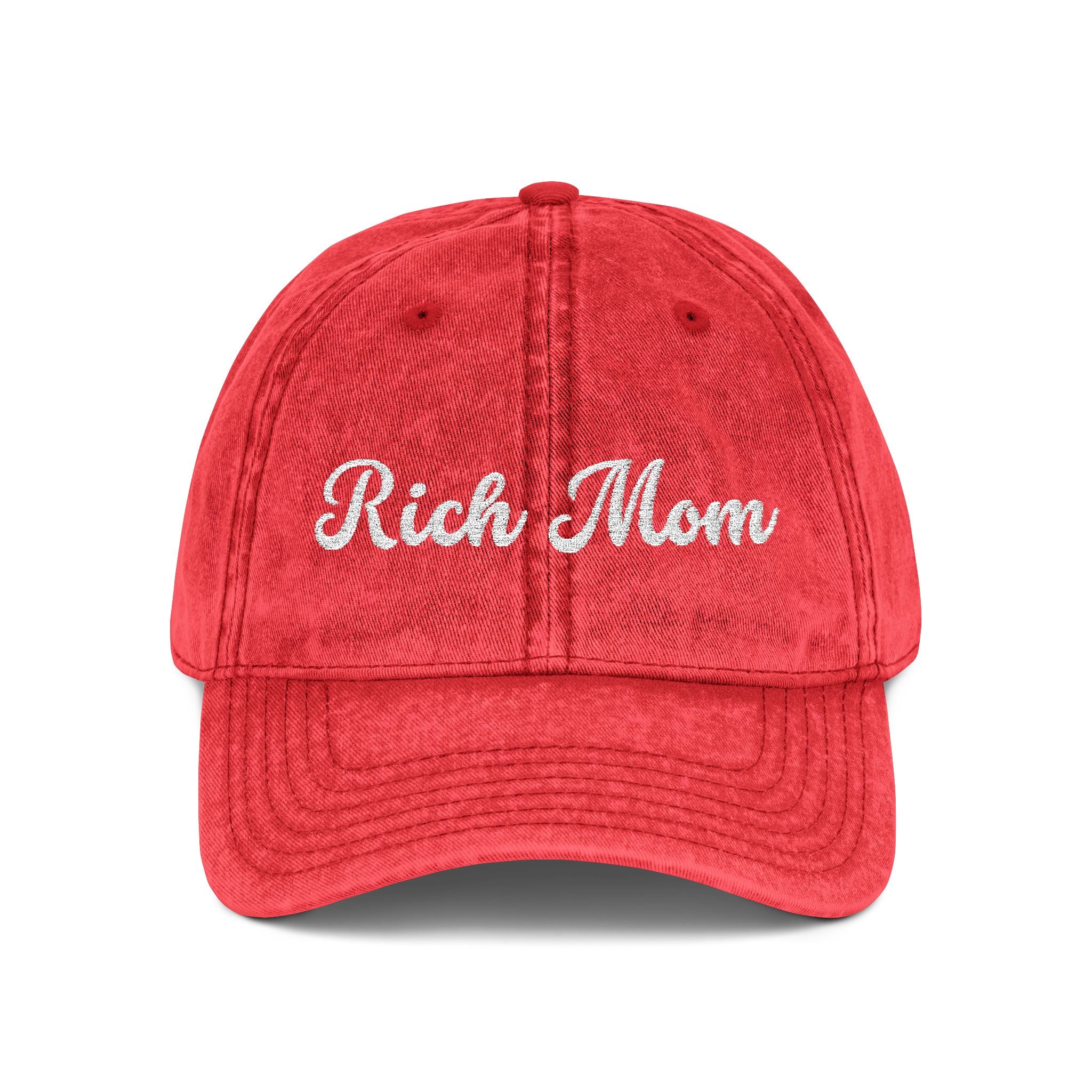 Rich Mom Vintage Cap, Embroidery Ajustable Cap